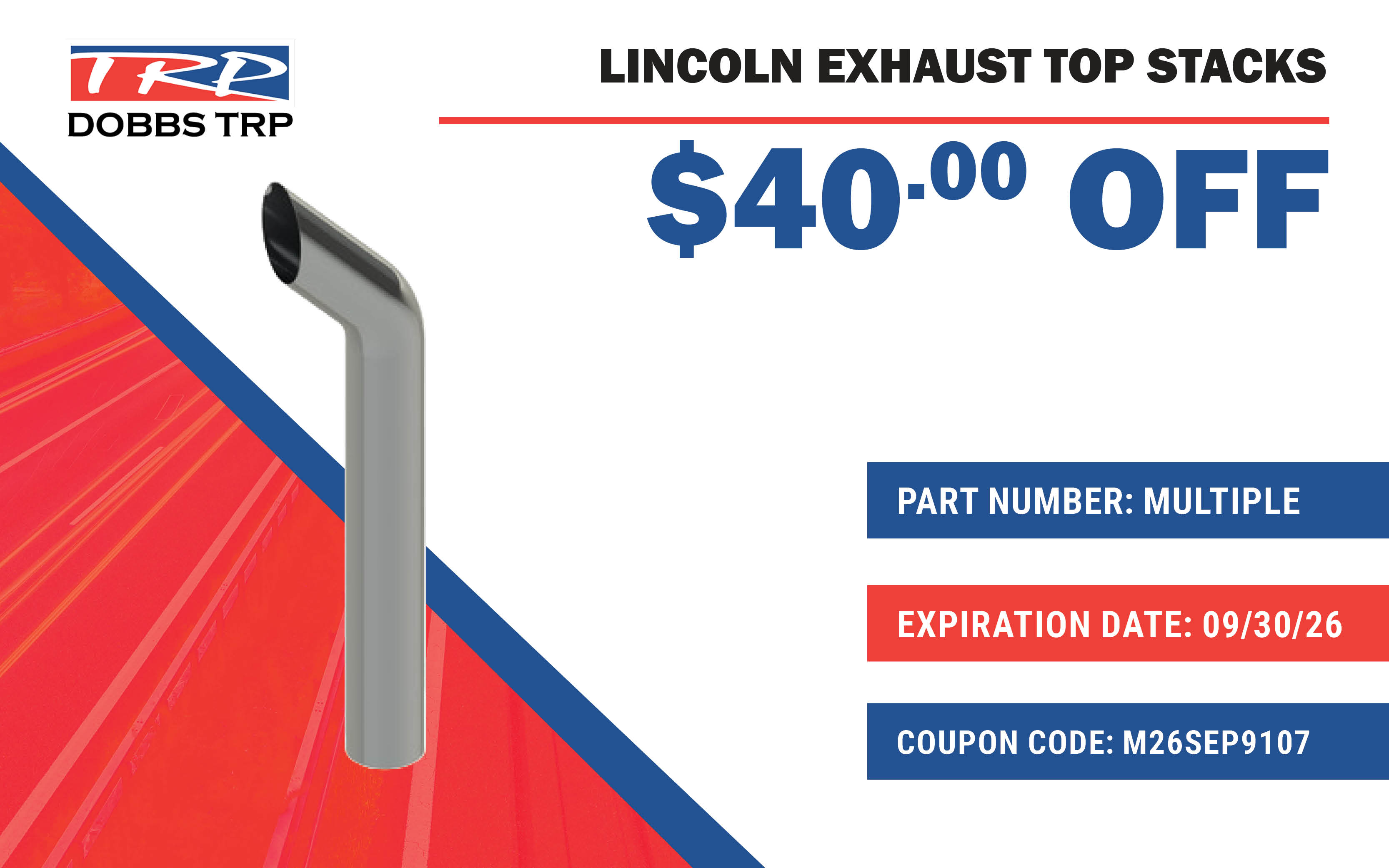 trp lincoln exhaust top stacks